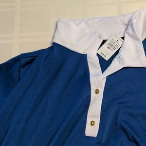 Blue and white T shirt dress